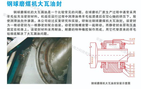 钢球磨煤机大瓦油封